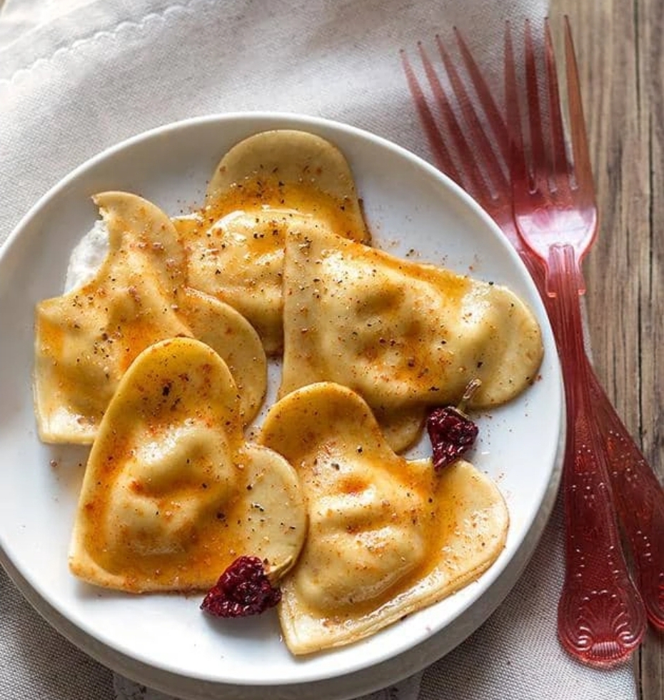 3 Ravioli Corazones Jamon Parma